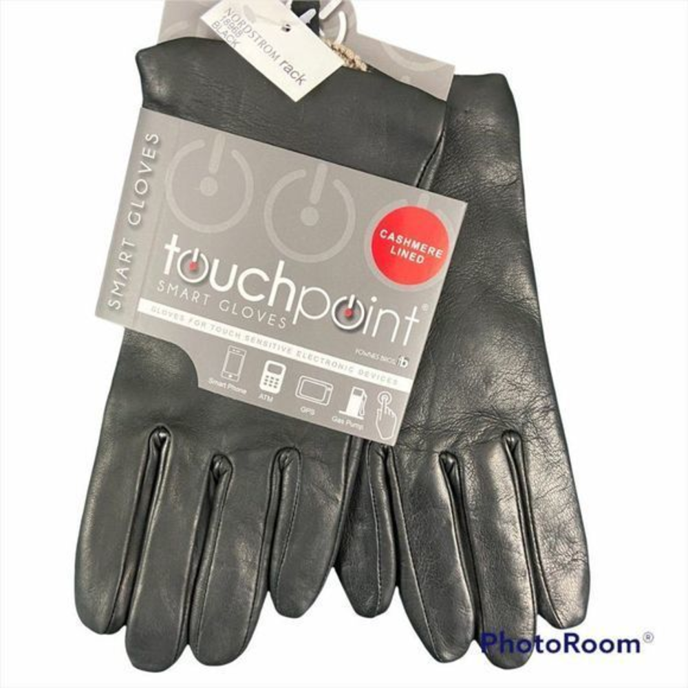 NWT FOWNES SMART GLOVES‎ Touch Point Leather Cashmere (XL)
